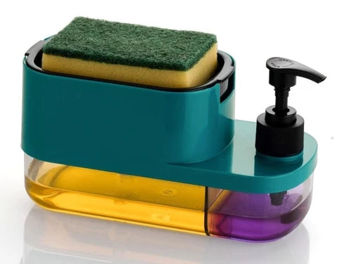3-in-1 Kitchen Sink Organizer with Soap Dispenser, Handwash Pump & Sponge Holder